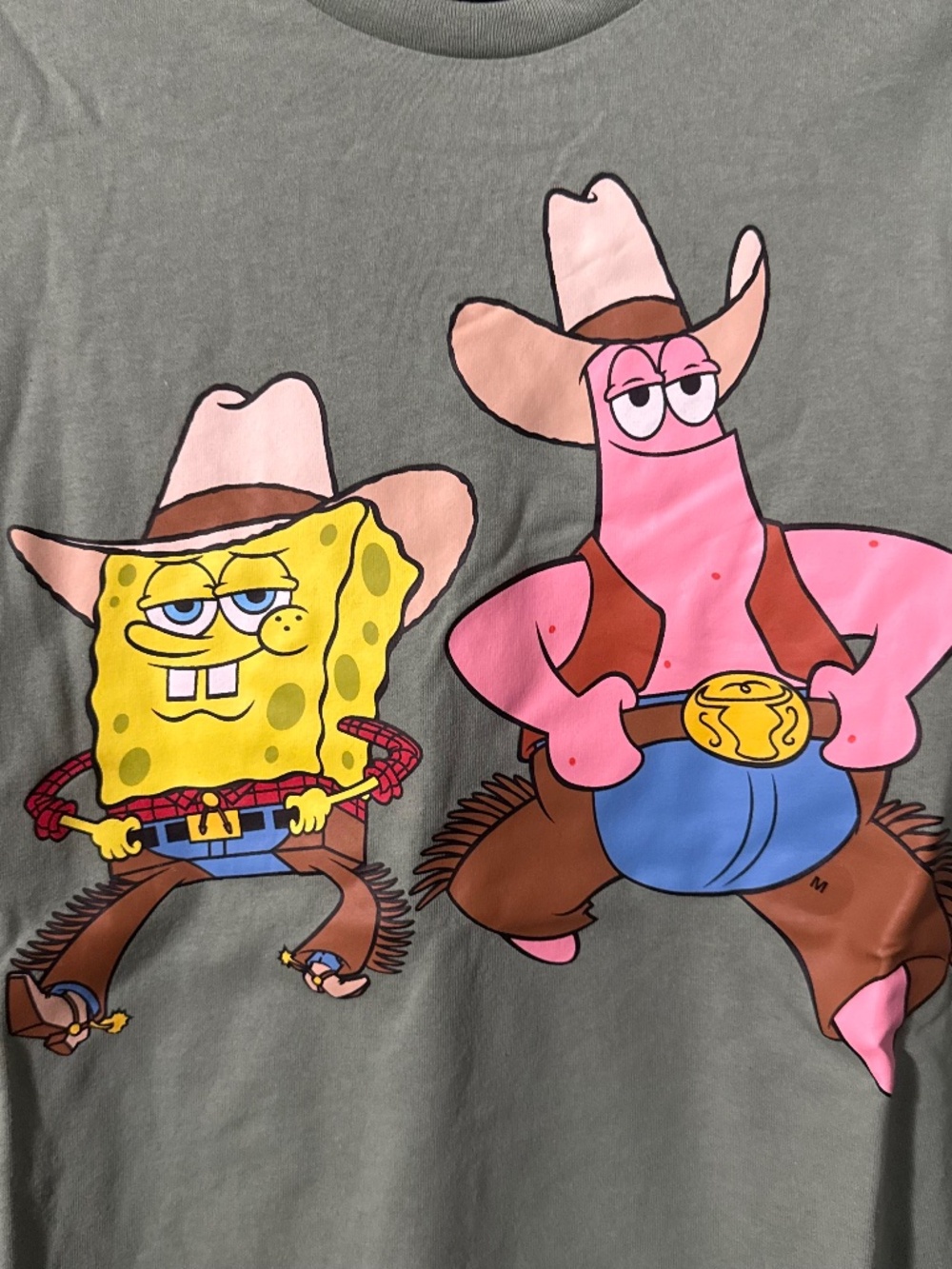 NWT Spongebob Cowboy Graphic Tee - Picture 3 of 6